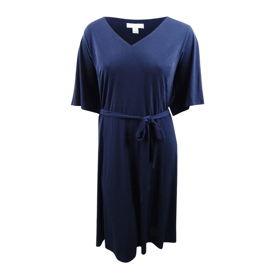Shop Charter Club Women S Plus Size Semi Fitted Midi Dress