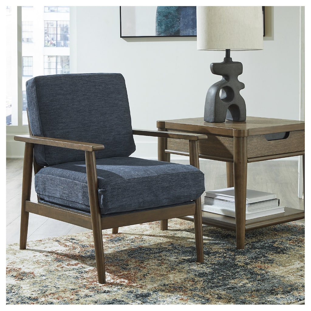 Signature Design by Ashley Bixler Blue/Brown Accent Chair - 25"W x 31"D x 34"H