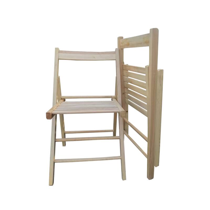 Set of 2 Wooden Folding Chairs