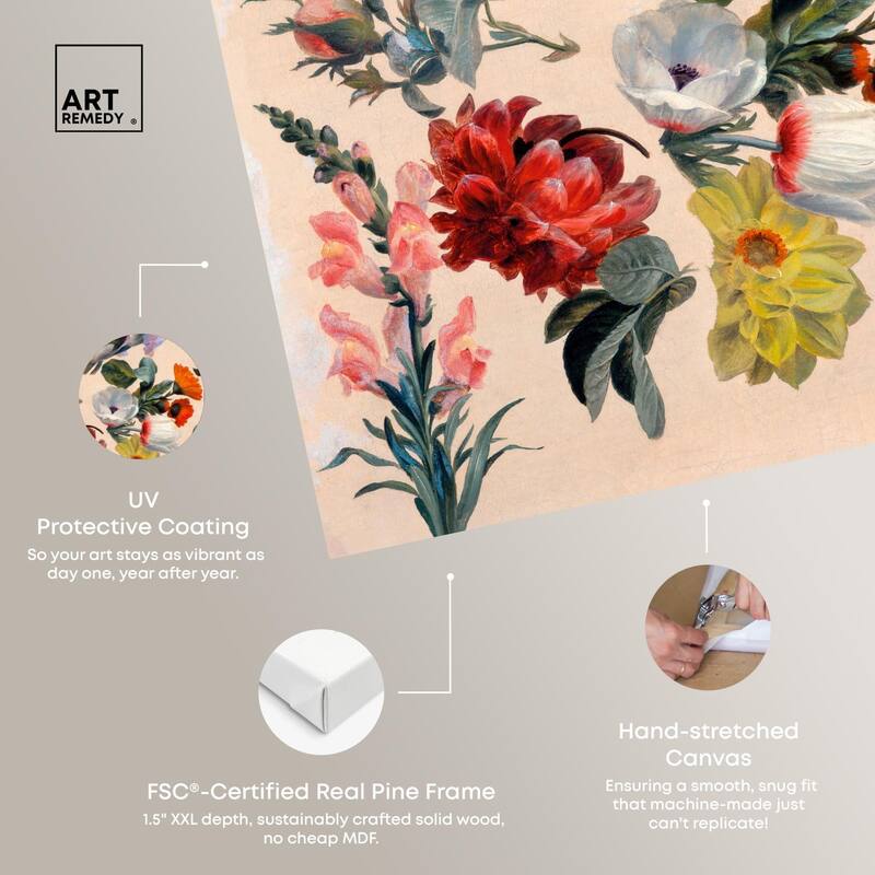 Summer Flowers Canvas by Art Remedy, Gallery Wrapped