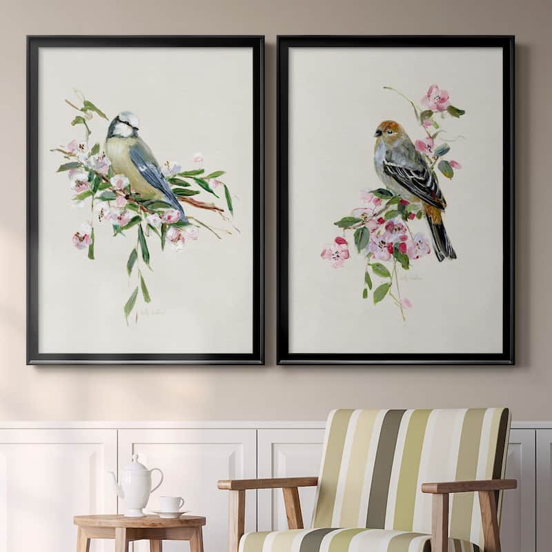 Spring Song Blue Bird Premium Framed Print - Ready to Hang - Multi-Color