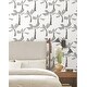preview thumbnail 3 of 5, York Wallcoverings Painted Oasis Carbon and Graphite Wallpaper