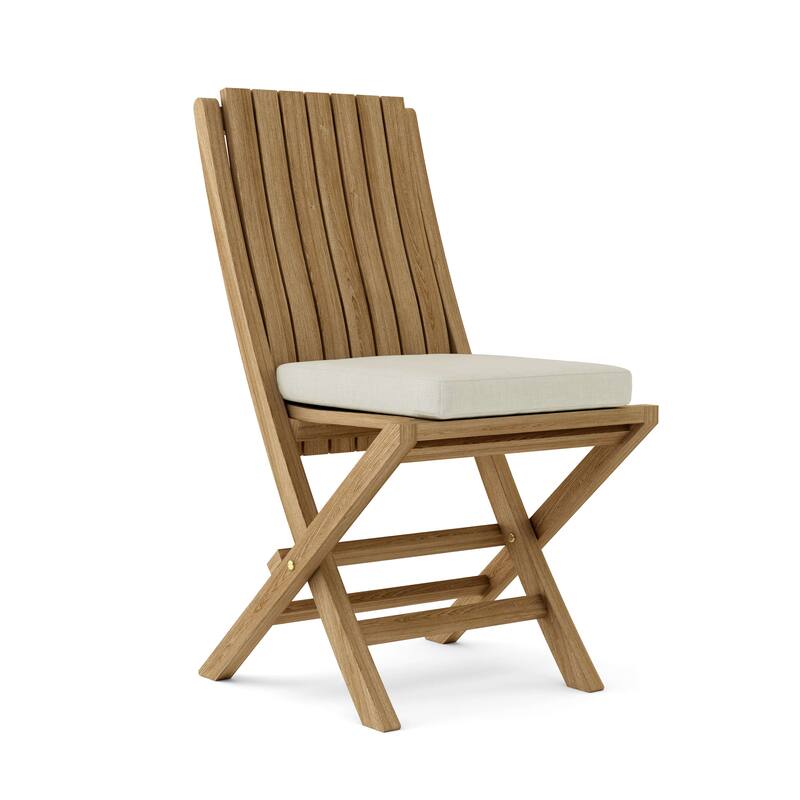 Comfort Teak Outdoor Dining Chair - Foldable (Set of 2) - N/A
