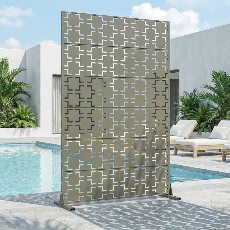 6 ft. H x 4 ft. Metal Privacy Screen Free Standing