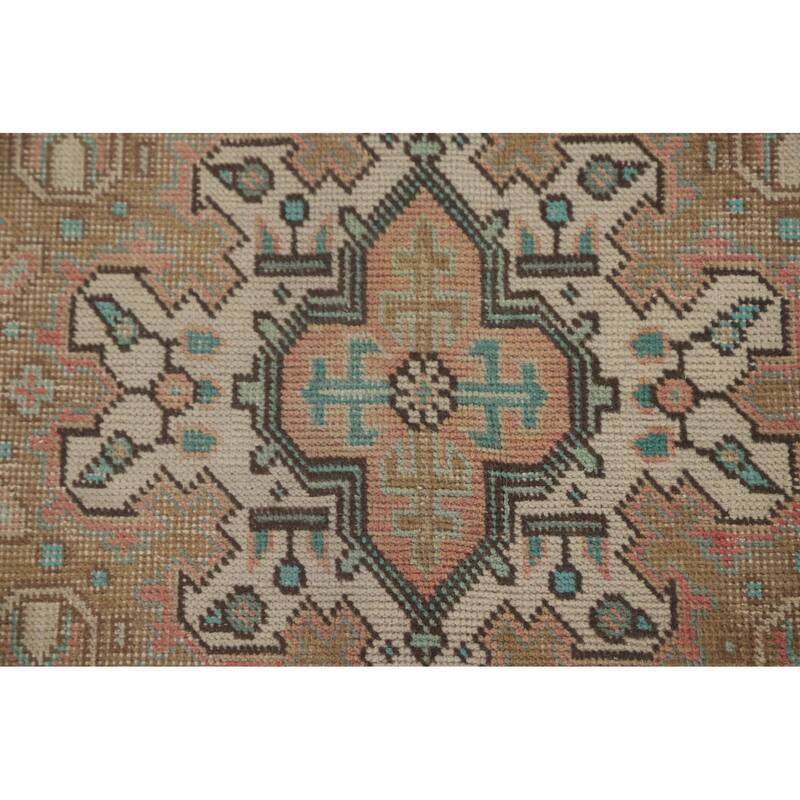 Distressed Tabriz Persian Vintage Rug Bedroom Handmade Wool Carpet - 6'10" x 9'8"