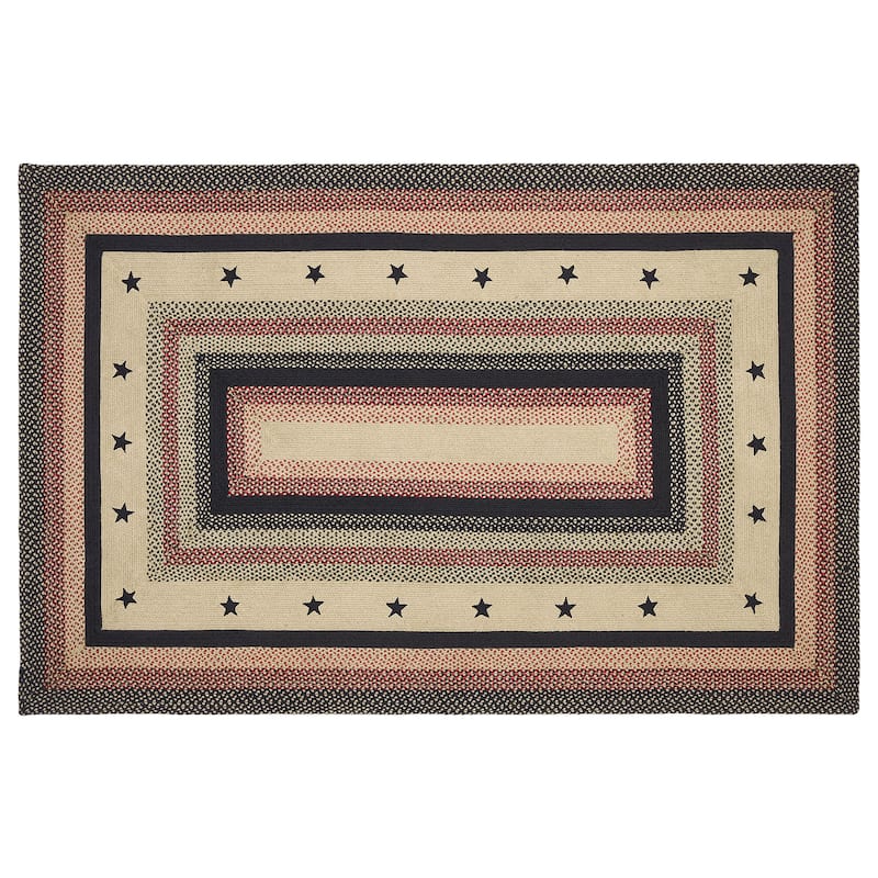 Colonial Star Jute Rug Rect w/ Pad 60x96 - 5' x 8' Rectangle