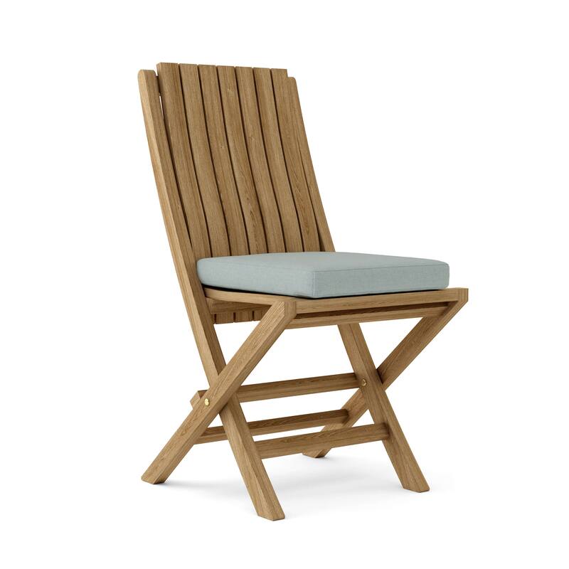 Comfort Teak Outdoor Dining Chair - Foldable (Set of 2) - N/A