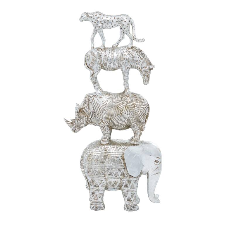 Gold Polyresin Safari Animals Decorative Sculpture
