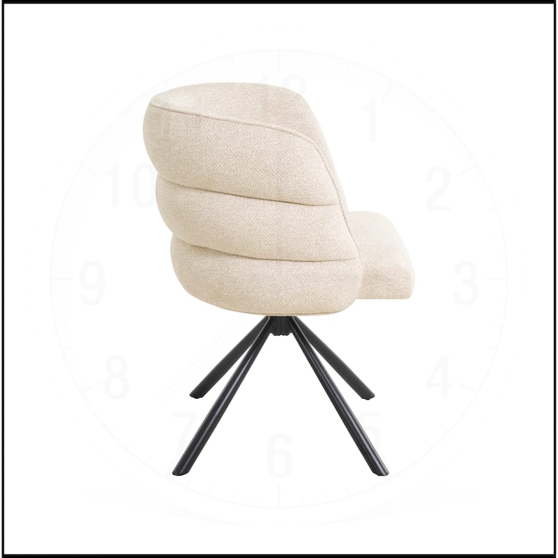 270 Degree Swivel Dining Chairs with Metal Base Set of 2