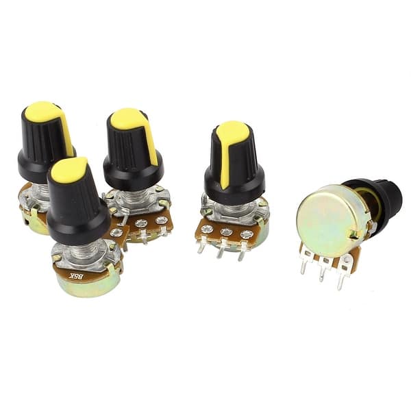 5pcs 5K OHM 3 Terminals Linear Taper Rotary Audio B Type Potentiometer ...