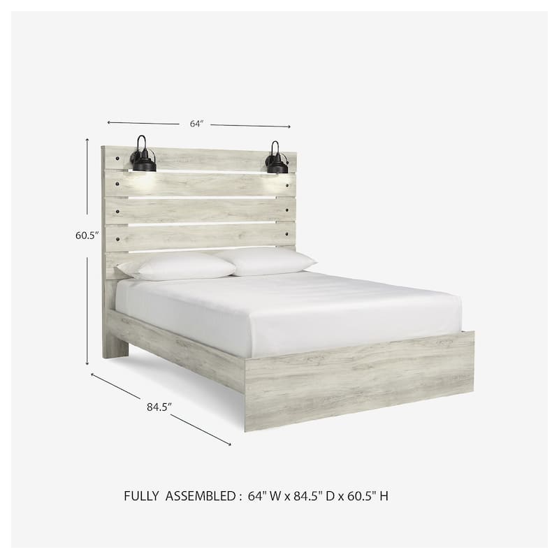 Cambeck Whitewash Panel Bed