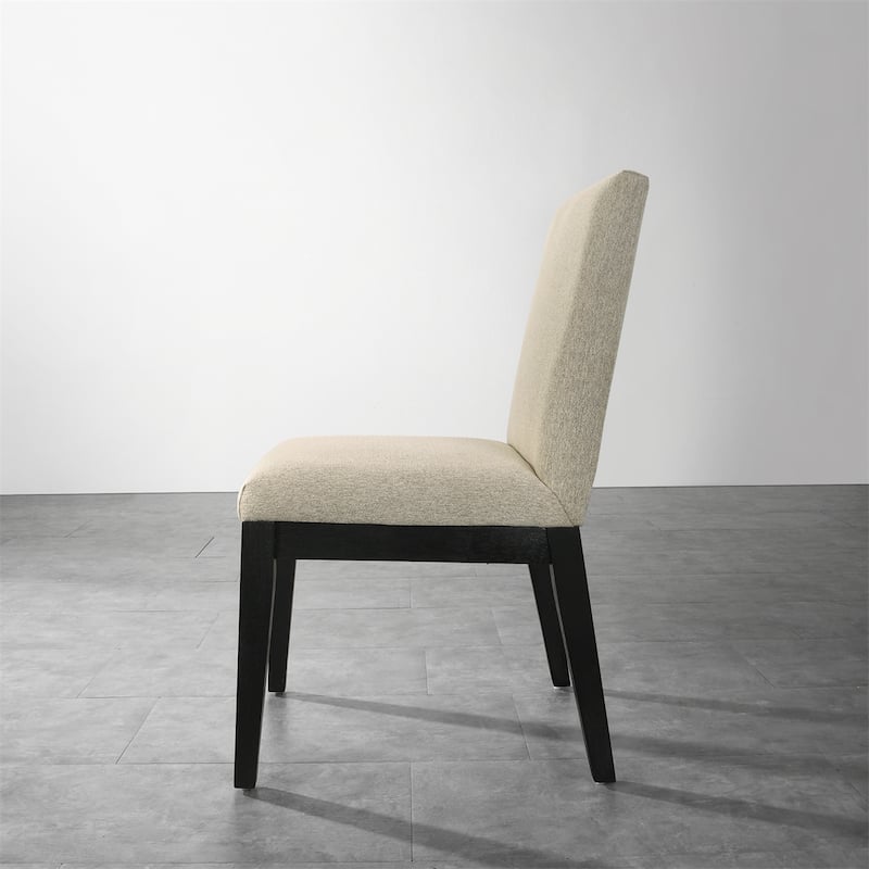 Solid Wood Dining Chairs, Set of 2, Beige