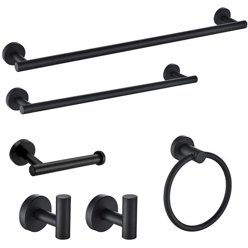 6 - Piece Bathroom Hardware Set Towel Holder Set