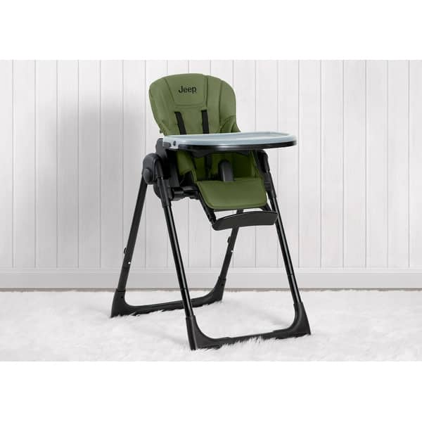 slide 2 of 5, Jeep Classic Convertible 2-in-1 High Chair for Babies and Toddlers with Adjustable Height, Recline & Footrest