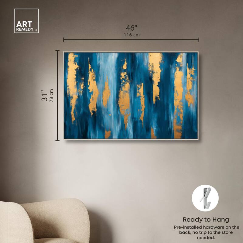 Dark Texture Golden Touch II Canvas by Art Remedy