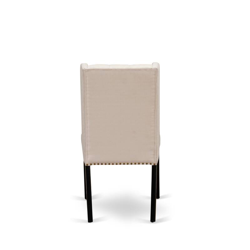 East West Furniture Dining Table Set Contains a Rectangle Dinner Table and Dining Chairs (Pieces And Finish Color Options)