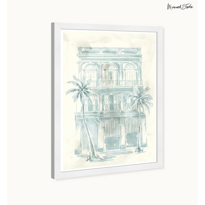 Wynwood Studio Palm Front Balconies Framed Beachfront Coastal Prints