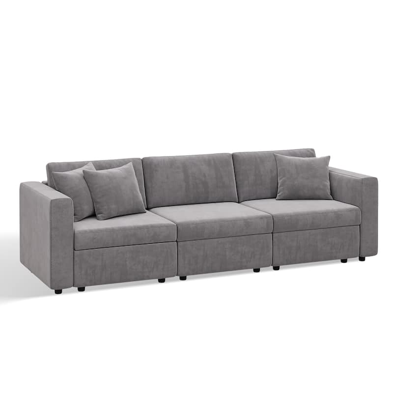 Pocassy Cloud Sofa Modular Sectional Couch with Seat Storage