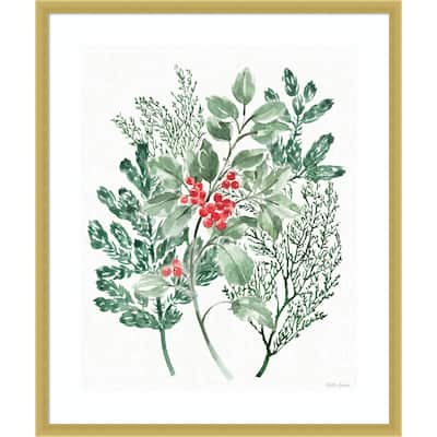 Classic Christmas IV by Beth Grove Wood Framed Wall Art Print