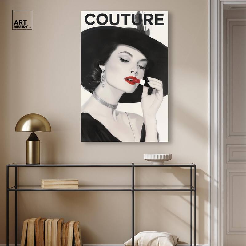 Lipstick Magazine Cover Canvas by Art Remedy, Gallery Wrapped