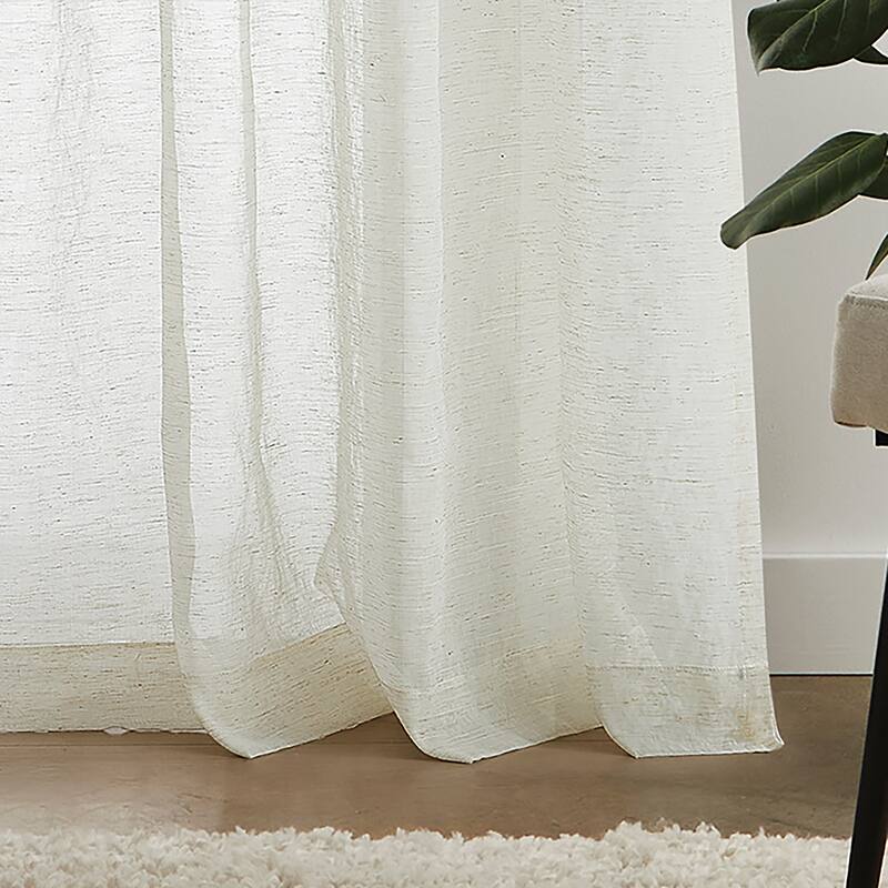 Martha Stewart Piece Macrame Poletop Curtain Panel Pair