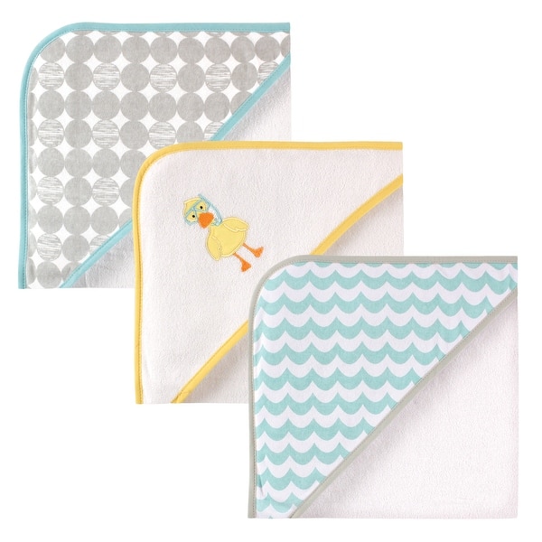 slide 1 of 1, Luvable Friends Baby Unisex Cotton Terry Hooded Towels, Scuba Duck, One Size - Scuba Duck - One Size One Size - Scuba Duck