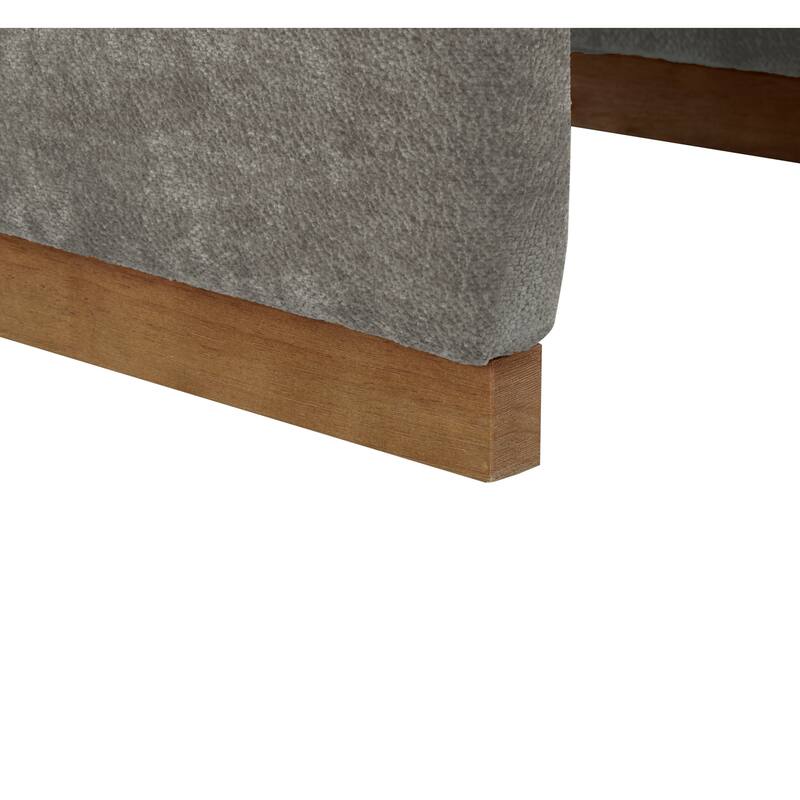 24.8'' Seat Wide Modern Comfy Accent Chair with Wood Legs and Soft Fabric