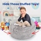 preview thumbnail 11 of 23, Cheer Collection Shaggy Bean Bag and Stuffed Animal Storage Case