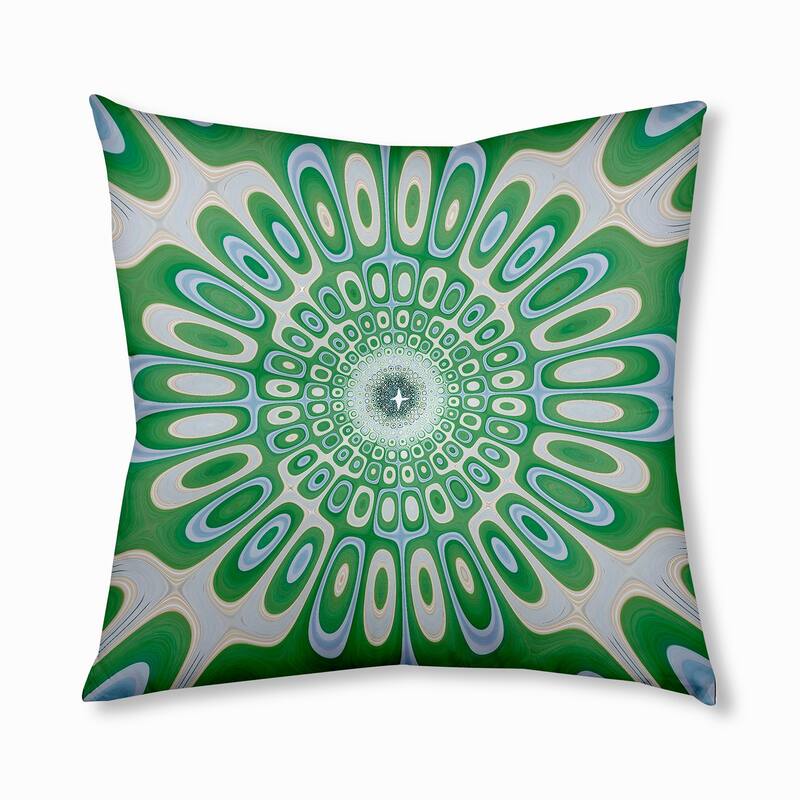 Bohemian & Eclectic Frog's Eye Design Tufted Floor Pillow - 26" x 26" - X1