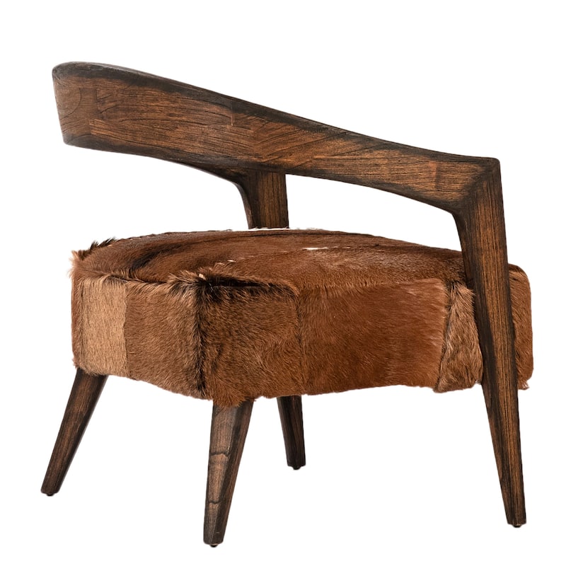 Luka Goat Hide Upholstered Occasional Chair