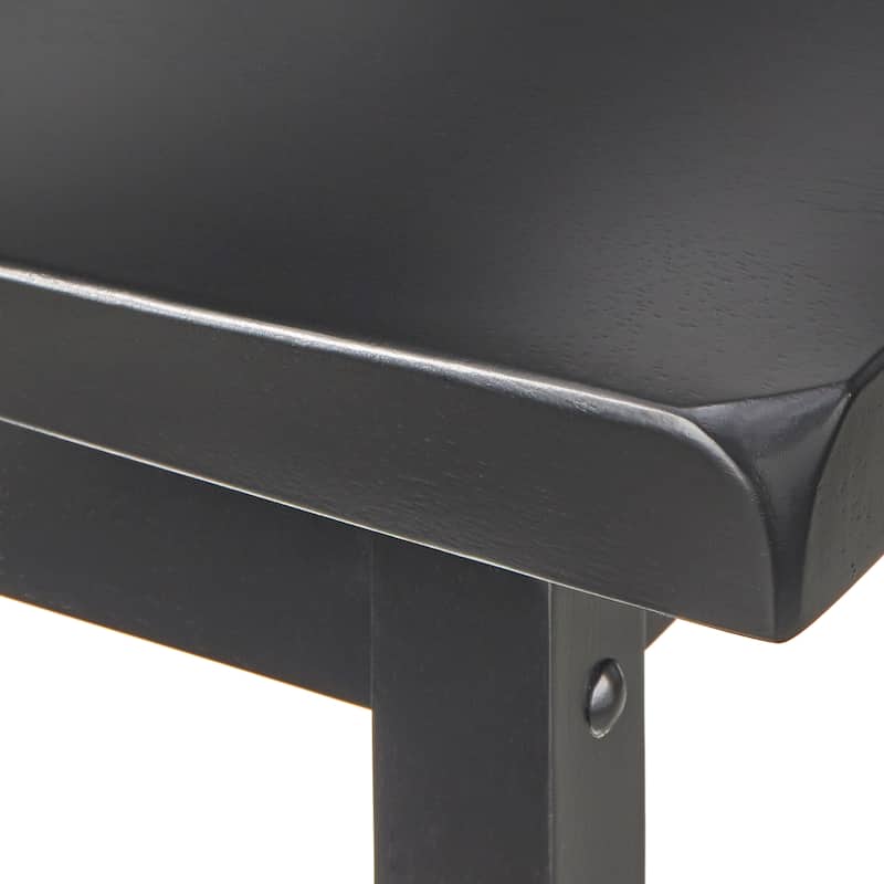 Simple Living Belfast Solid Wood 29-inch Bar Height Saddle Stool (Set of 2)