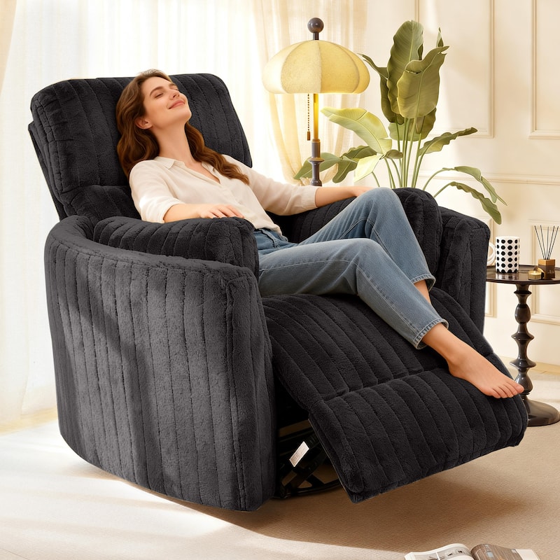 Rossetta Swivel Rocking Glider Power Recliner Chair with 24" Wide Seat & Type-C & USB Ports