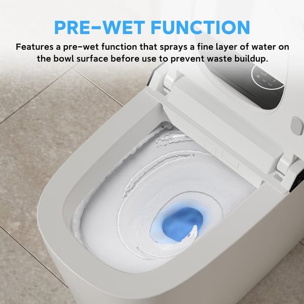 Smart Toilet with Bidet, Auto Open/Close Lid, Dual Flush 1.28/0.9 