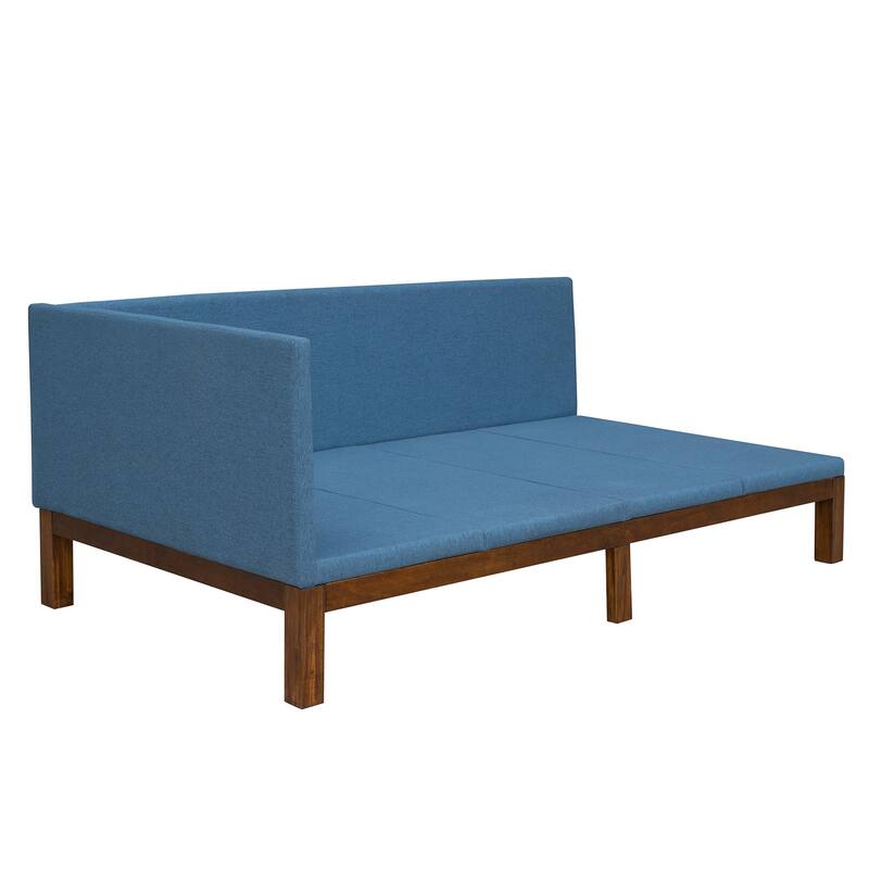 Upholstered Daybed/Sofa Bed Frame Twin Size Linen-Blue - Bed Bath ...