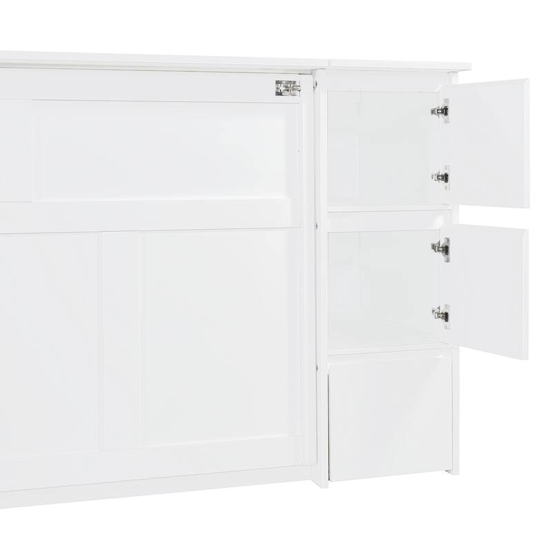 Murphy Bed with Drawers, Cabinets, USB Ports