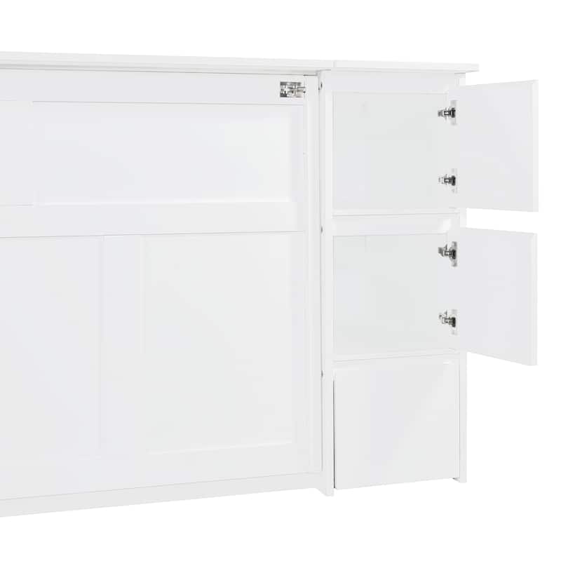 Murphy Bed with Drawers, Cabinets and USB Ports