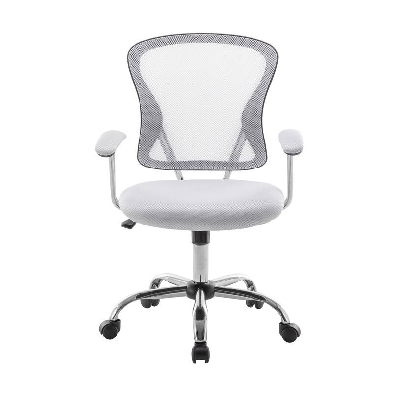 Porthos Home Guin Mesh Ergonomic Office Chair with Chrome Roller Base