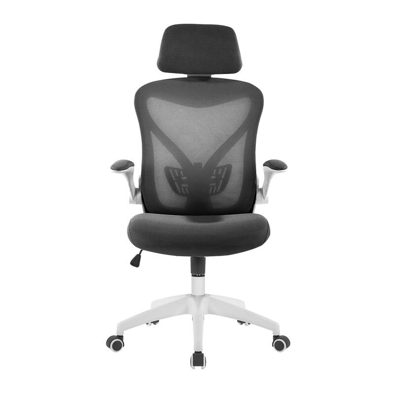Porthos Home Raif Office Chair, Mesh Back, Central Tilt, Flip-up Armrests