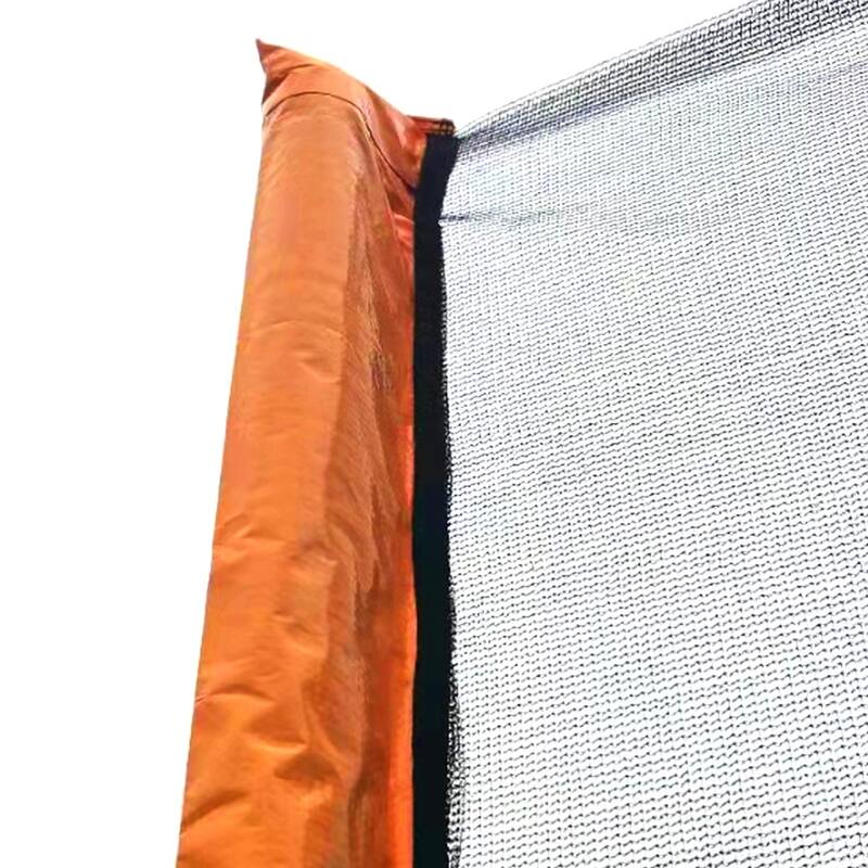 Powder-Coated Trampoline - Basketball Hoop, Inflator, Ladder, Outer Safety Enclosure, Orange - 168