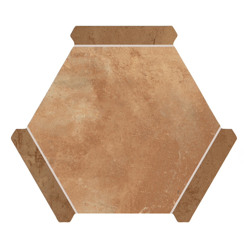 Merola Tile Doscotto Panal Rosso with Clay Picket 8-5/8" x 9-7/8" Porcelain Floor and Wall Tile