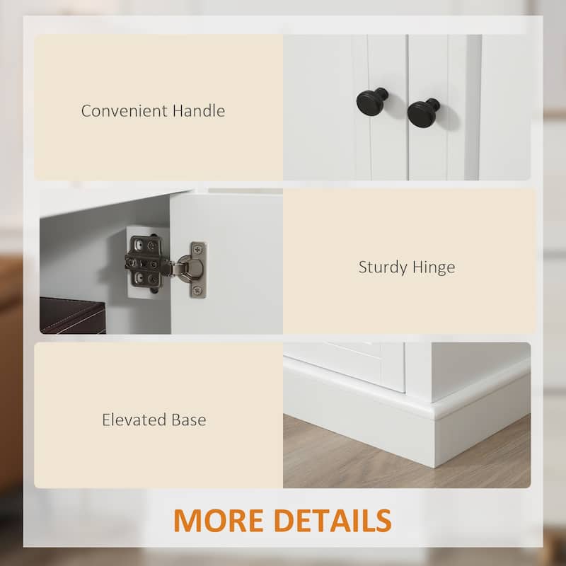 Sideboard Buffet Cabinet, Kitchen Cabinet, Coffee Bar Cabinet with 2 Drawers and Double Door Cupboard for Living Room, Entryway