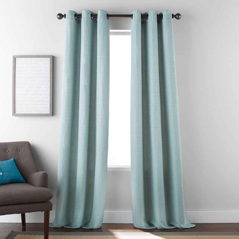 Grand Avenue Fern Grommet Window Curtain Panel Pair - 37" x 84"