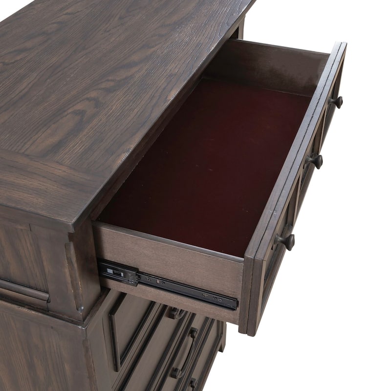 Liberty Furniture Paradise Valley California King Upholstered Bed, Dresser & Mirror, Chest, Night Stand