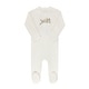 preview thumbnail 3 of 10, Ely's & Co. Velour Pocket Full of Flowers Footie Collection Ivory/Pink - 1 Months