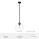preview thumbnail 8 of 13, Hunter Xidane 1 Light Clear Glass Pendant or Semi-Flush Light - Kitchen Island, Dining Room, Entry - Glam, Contemporary