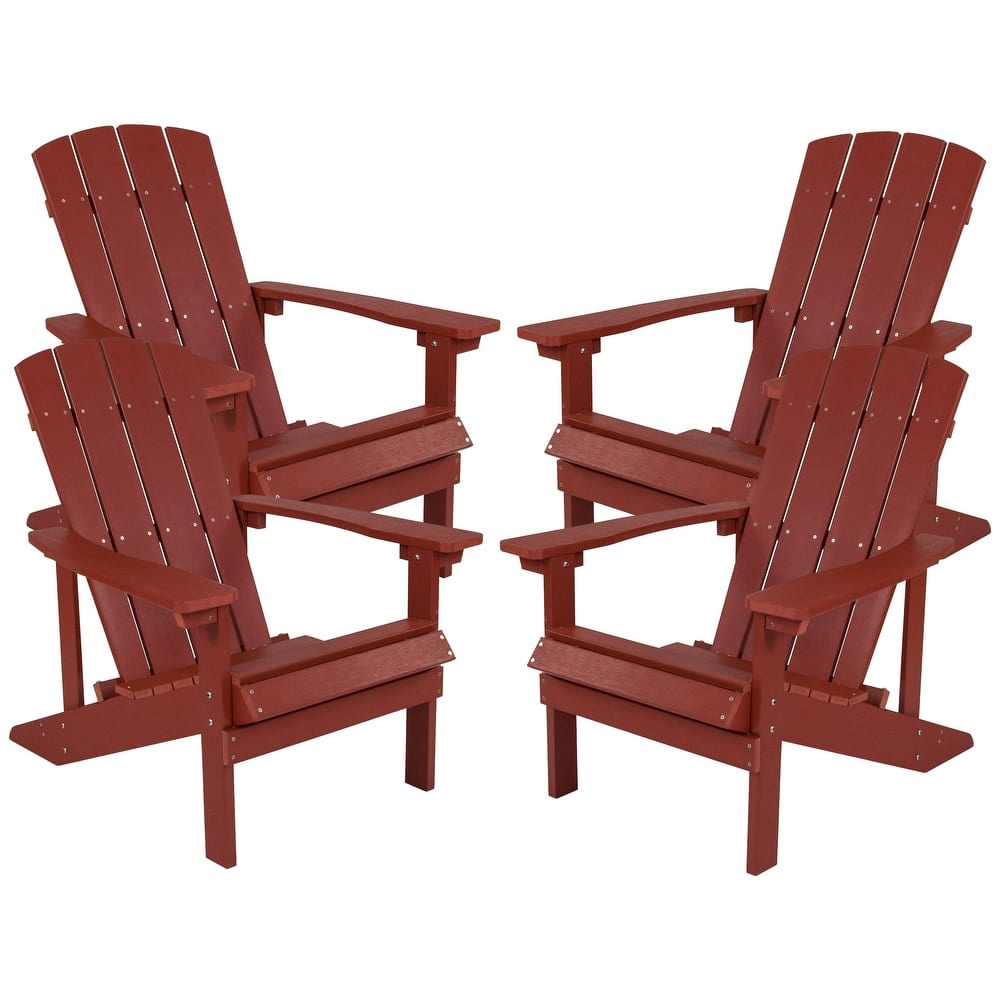 All-weather Poly Resin Wood Outdoor Adirondack Chair (Set of 4)