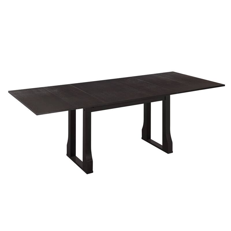 6-Piece Extendable Dining Table Set with Removable Leaf, Long Bench