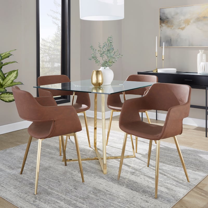 Porch & Den Vallen Dining Chair with Metal Legs (Set of 2)