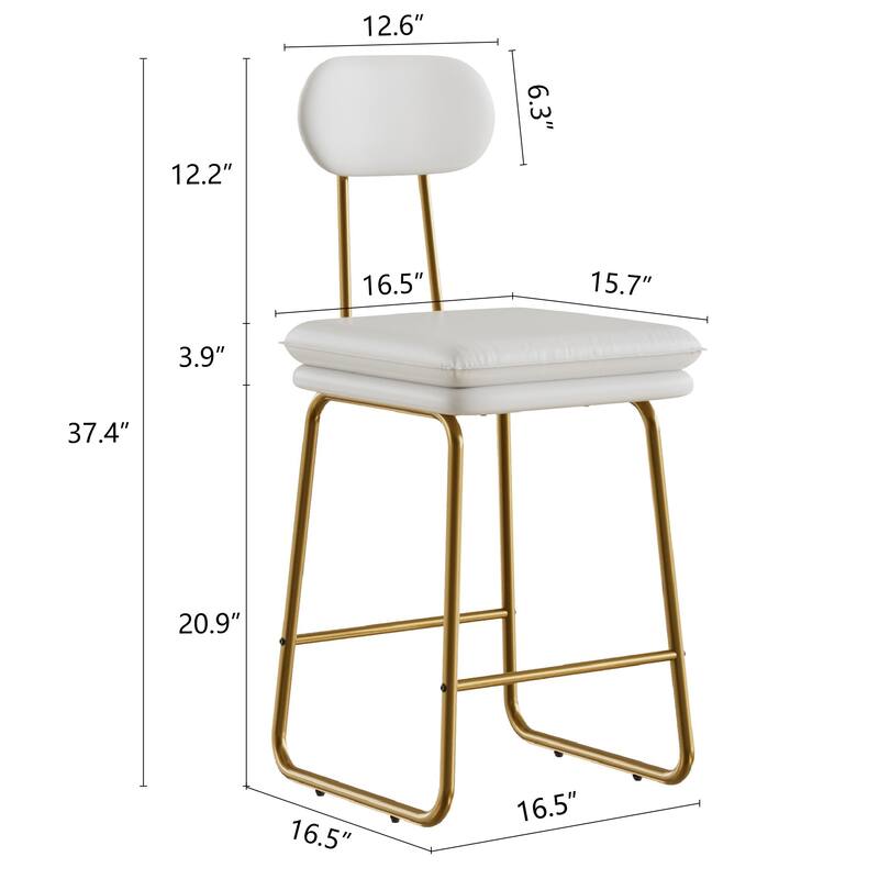 Javlergo Living Room Chair Set of 2 & 4 Modern Armless Accent Chair with Double Footrest Bar Stools for Multiple Rooms
