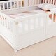 preview thumbnail 38 of 67, Montessori Wooden Children's Floor Bed, Floor Platform Bed Frame with Door, Super High Security Barrier for Boys Girls